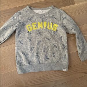 GAP Gray and Yellow Sweatshirt Casual Crew Neck